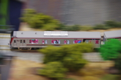 東武70090系模型流し撮り