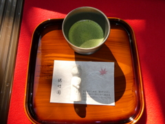 抹茶と観音最中