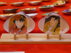 浮世絵の貝合わせ