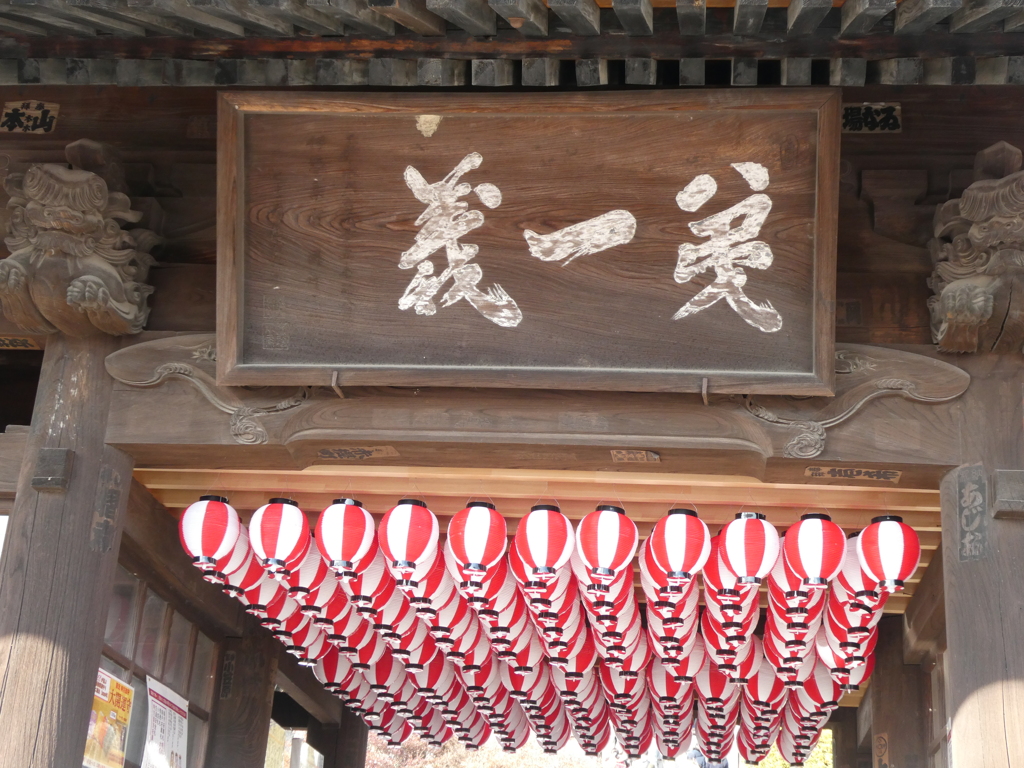 龍泉寺山門の提灯