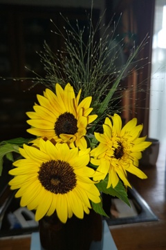 ひまわりの花束