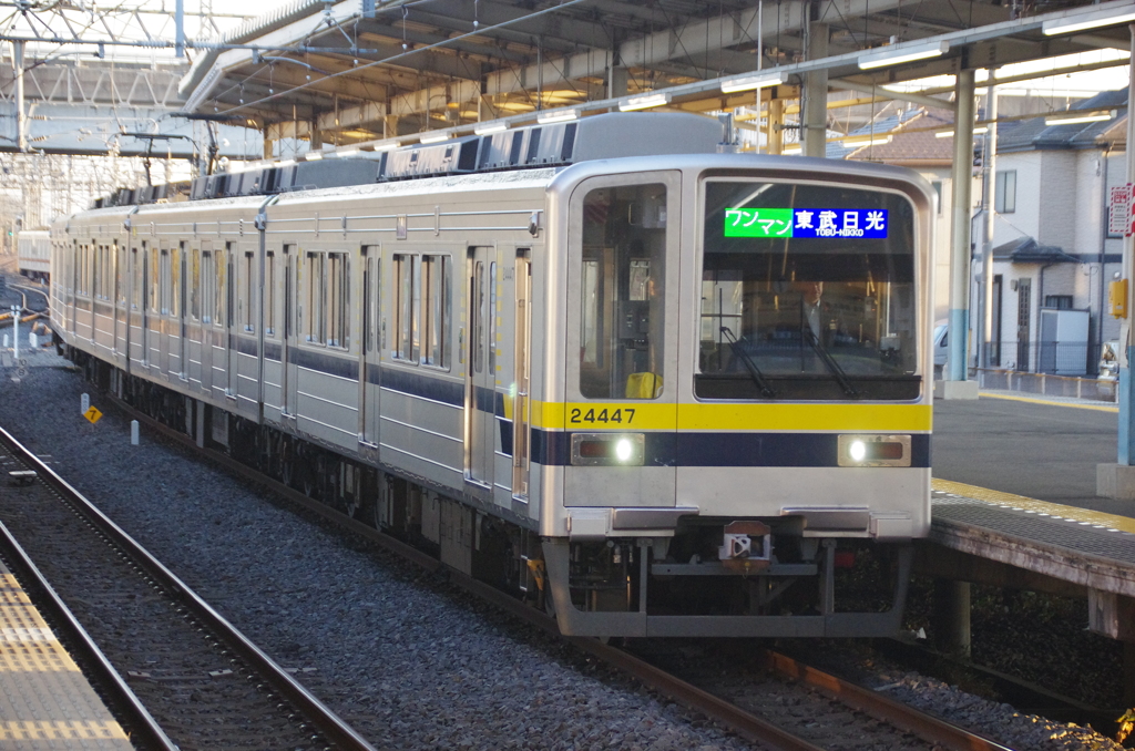東武20400系南栗橋駅に入線！