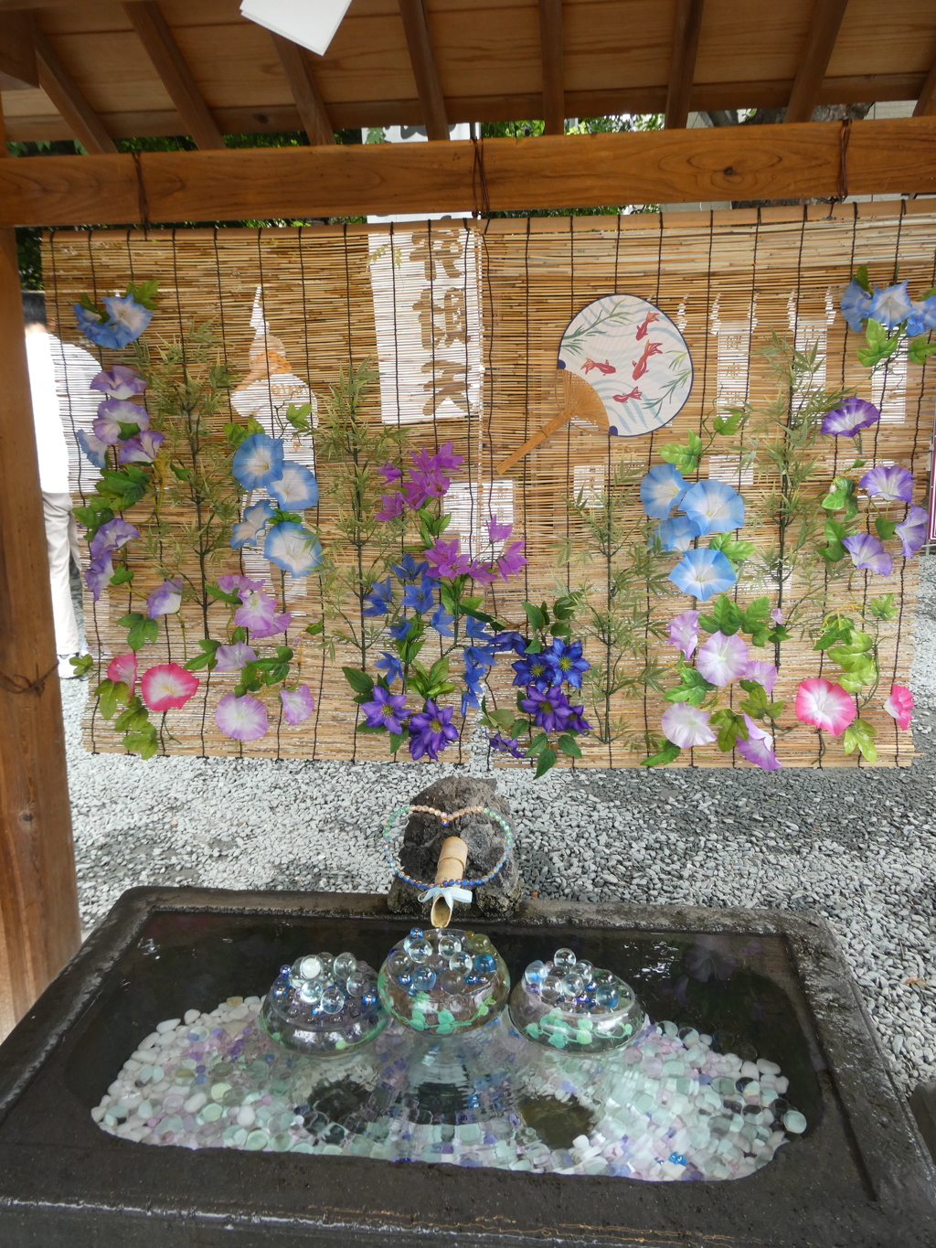 川越熊野神社の花手水