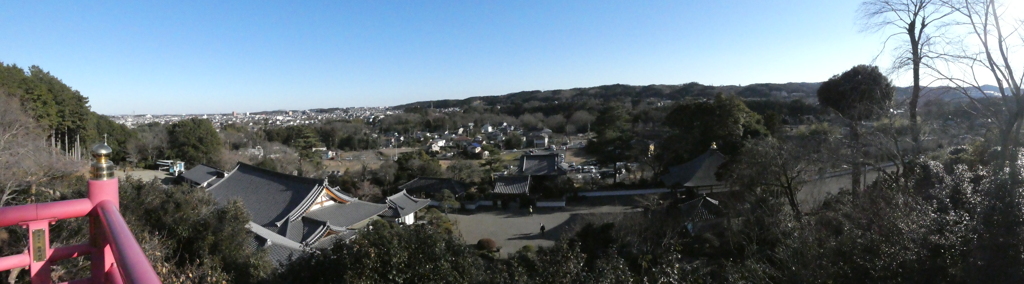 パノラマ写真「聖天院本堂前展望台から」