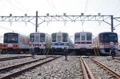 東上線の車両勢揃い(１)