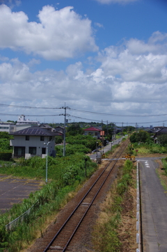 夏空と鉄路