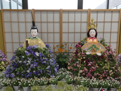 花で親王飾り