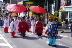 山車巡行先頭