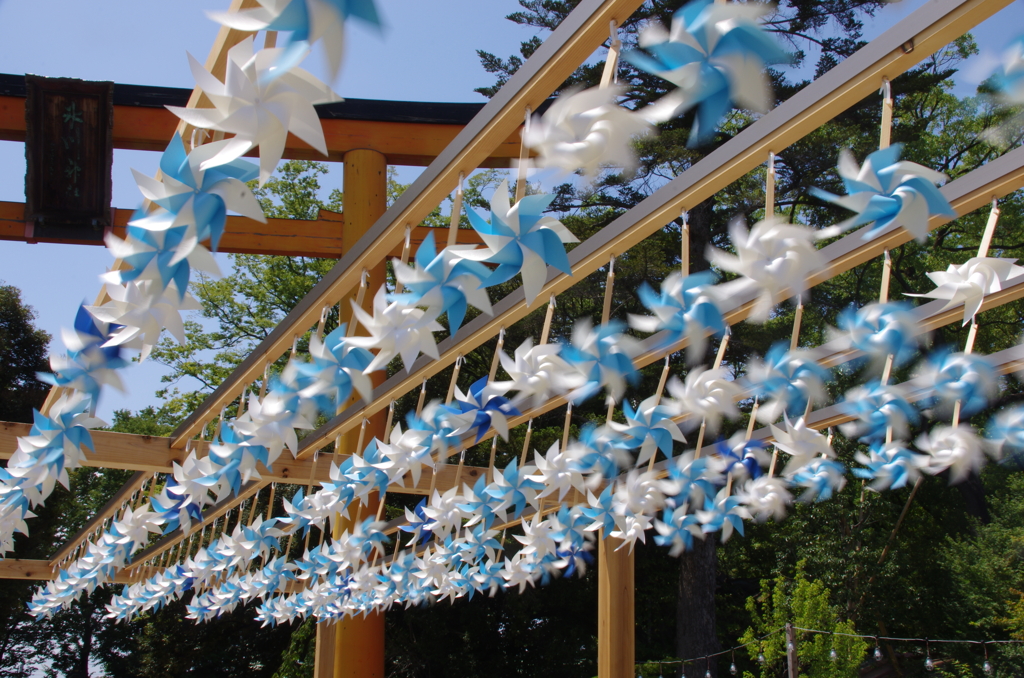 川越氷川神社の風車(1)