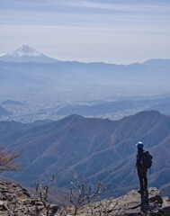 下山中、絶景名残惜しく佇む。