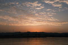 近所の夕焼け