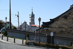二十間坂通からの函館ハリストス正教会