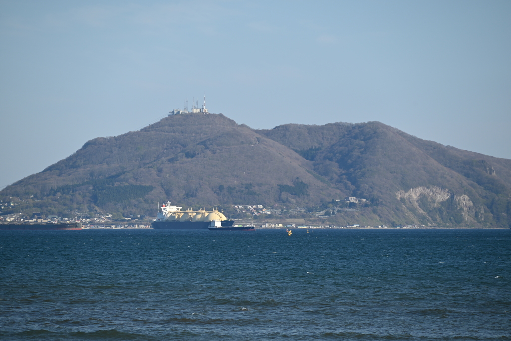 LNGタンカーon函館山