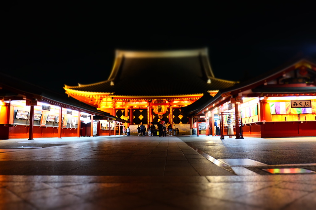 夜の浅草寺