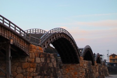 夕焼けと錦帯橋