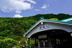新緑の八瀬比叡山口駅