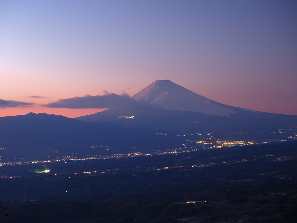 富士山と夜景