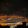 夕立ち後、西北の空が明るく。