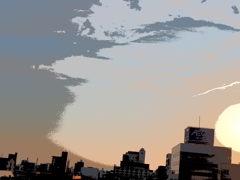 陽が沈む