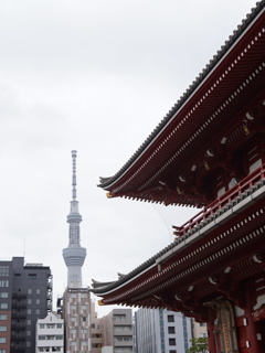 浅草寺とスカイツリー