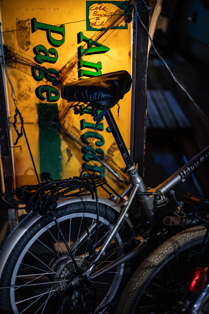 裏路地の自転車