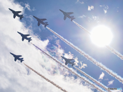 青空と雲と太陽と