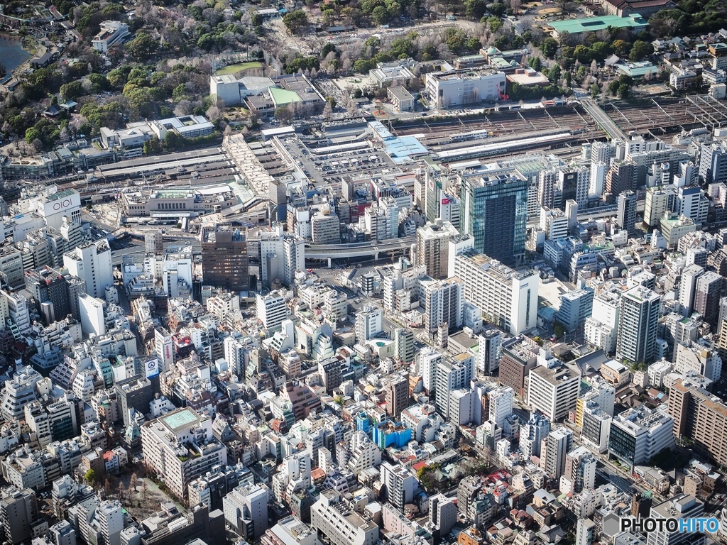 上野駅空撮