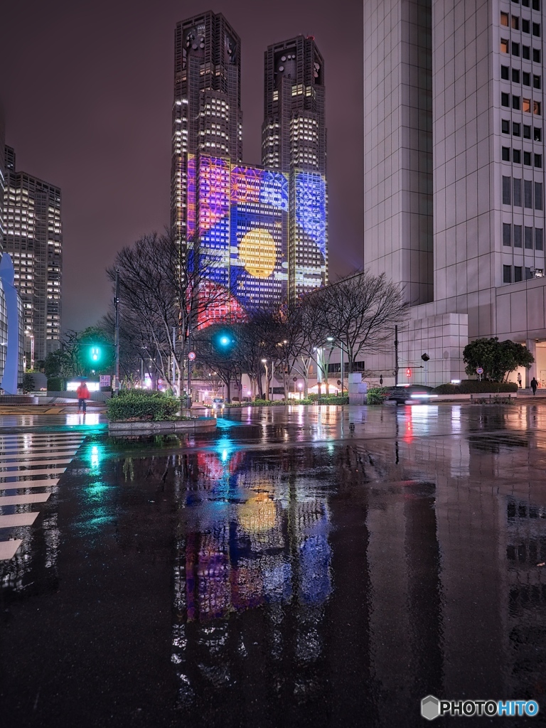 雨夜のアート