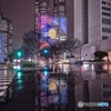 雨夜のアート