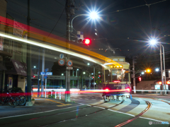 たなびく光跡