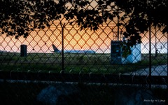 飛行機の朝は早い