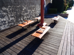 隅田川テラスのベンチ