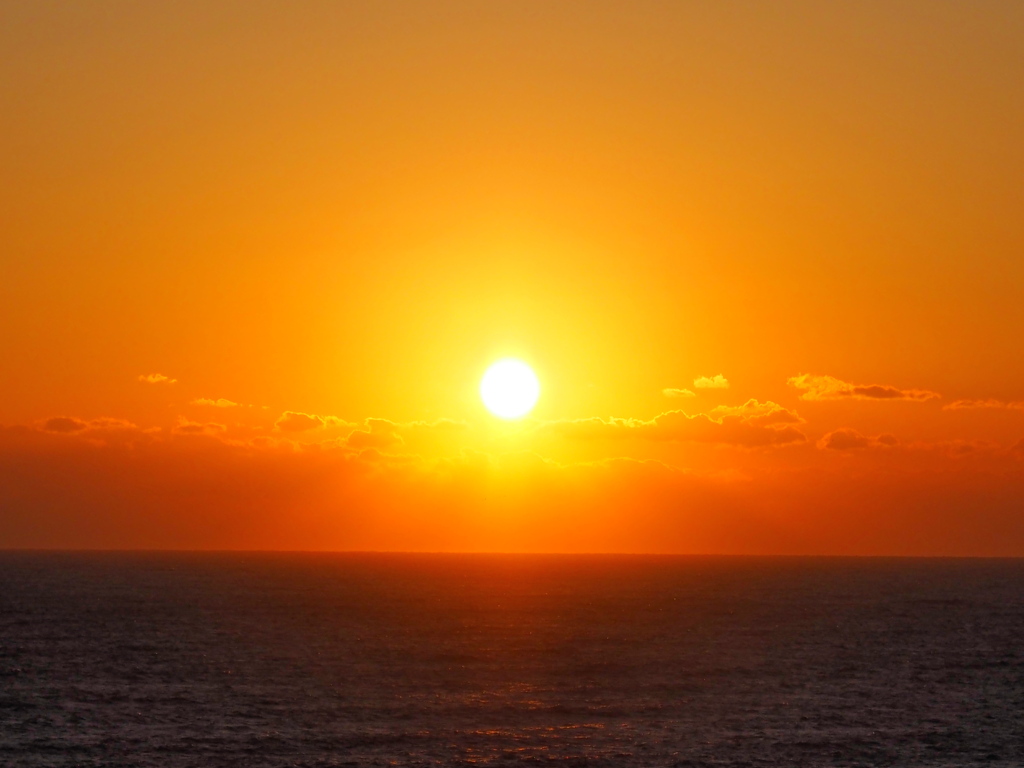 大洗の朝日