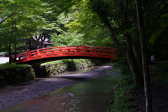 深緑の赤橋