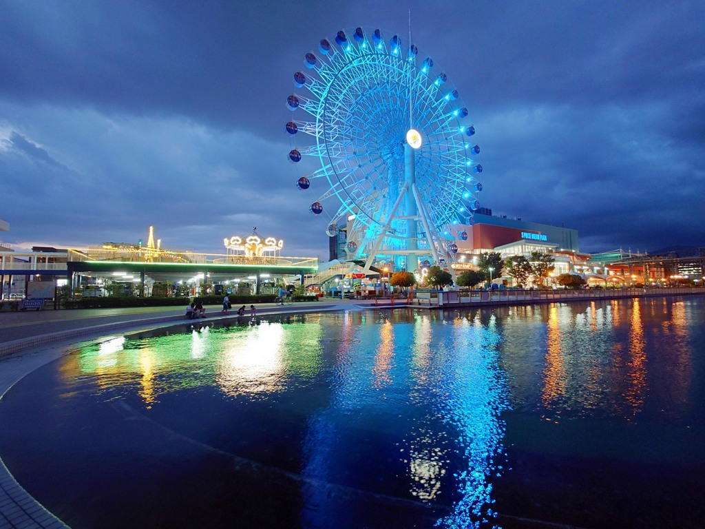 夕暮れの大車輪