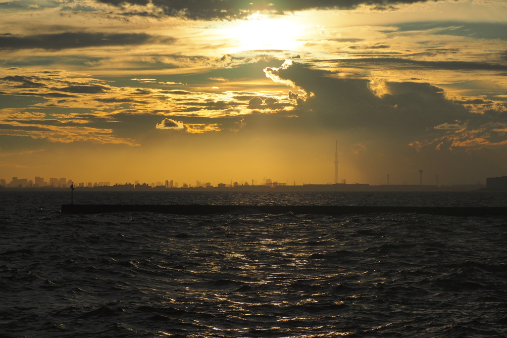黄昏の東京湾