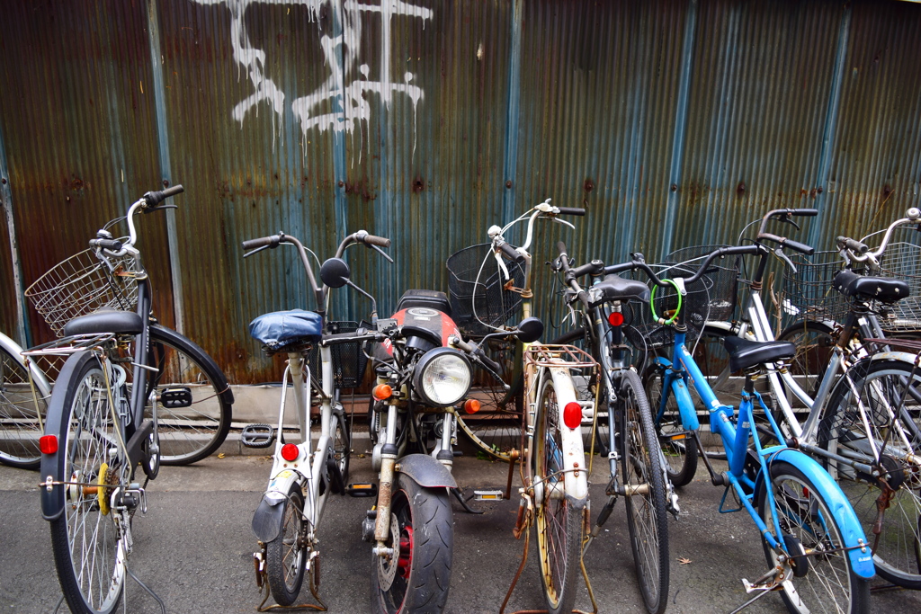 バイクだけこっち向き