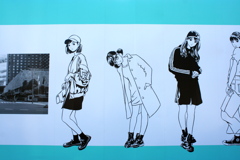 工事壁の女の子たち