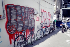 落書き前の自転車