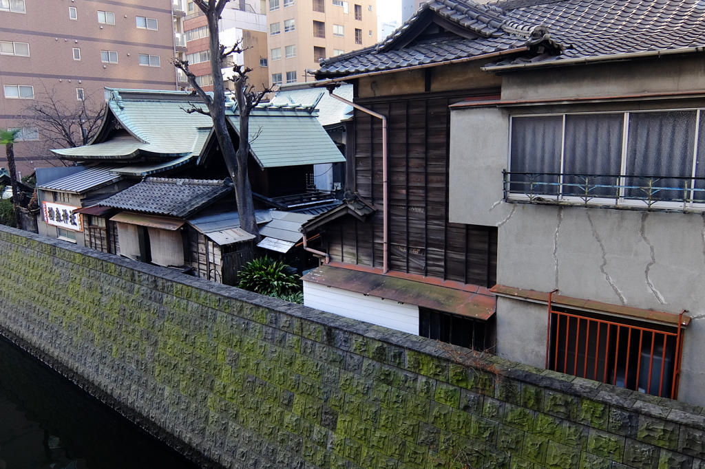神田川沿いの建物