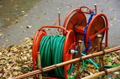 雨とホース