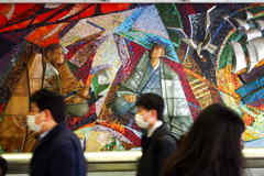 西郷南洲・勝海舟　会見の図