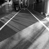 反射する朝日