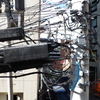 目の前に電線
