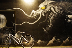 自転車と龍