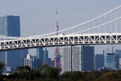 レインボーブリッジと東京タワー