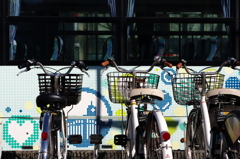 自転車とバス