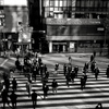 交差点をわたる人達