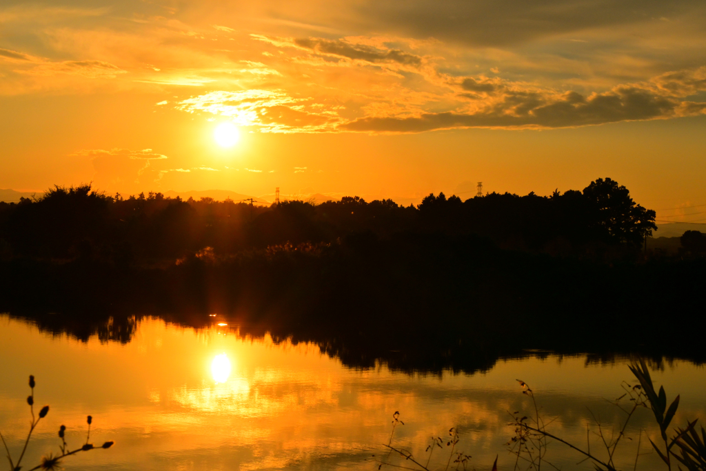 夕日