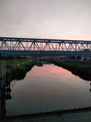 水と電線の橋